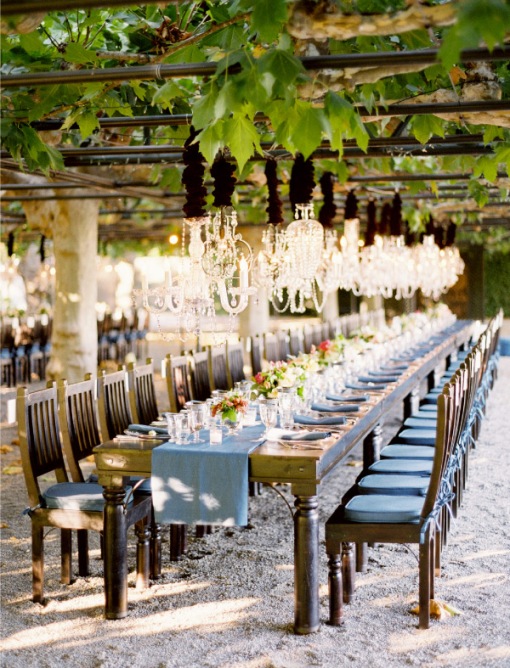 chandelier vineyard napa wedding